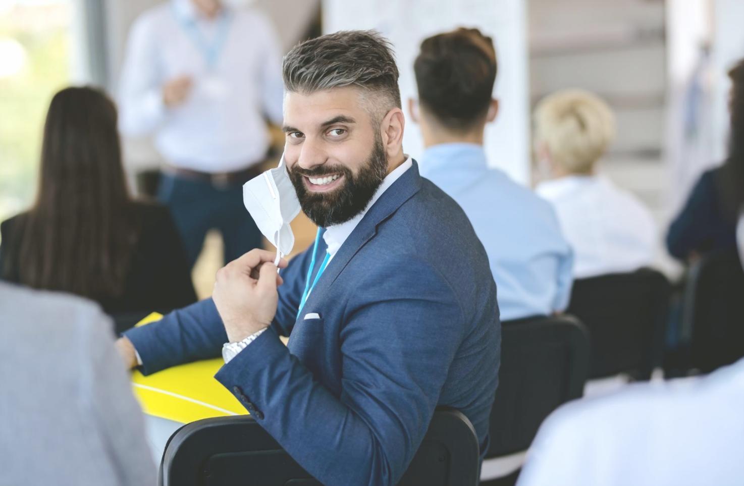 Financial advisors reviewing client communication strategies